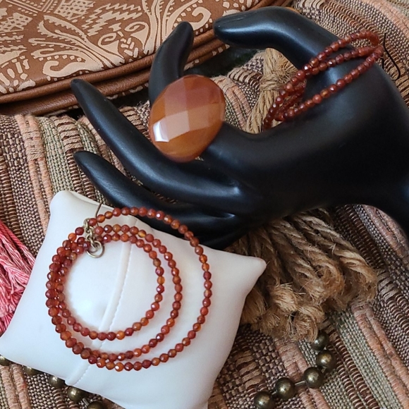 Carnelian Bead Earrings - Picture 10 of 10